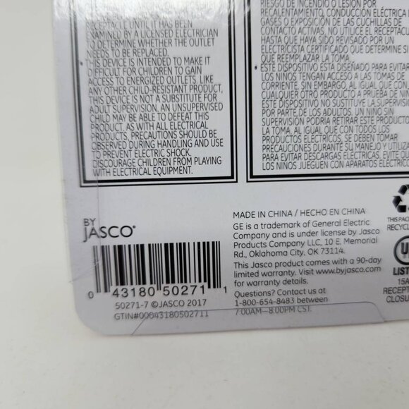 GE Safety Outlet Covers 8-Pack Electrical Socket Protectors - Picture 4 of 6